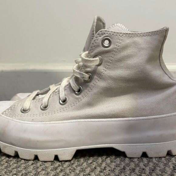Light Gray Converse All Star Chunky Sole Boots US 8 - Picture 2 of 8